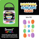 Pastel Textured Sensory Calming Stones Sensory Sprouts Set of 18