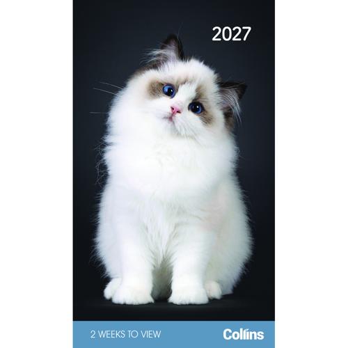 2027 Cats and Kittens Pocket Diary Collins Rosebank 2 Week View Set of 4