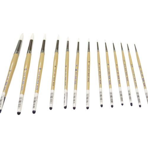 White Taklon Round Paint Brush DAS S9701 Size 1