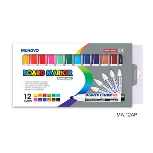 Bullet Tip Whiteboard Markers Mungyo Assorted 12 Pack