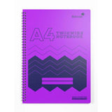 A4 Twin Wire Lined Notebook Silvine Polypropylene 160 Pages
