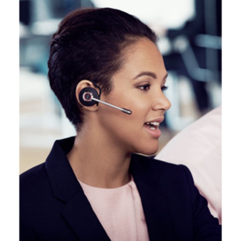 Jabra Engage 75 Convertible Headset: wireless mono headset with noise-cancellation, 10000 ft range, and versatile wearing styles.