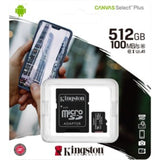 Kingston Canvas Select Plus 512 GB Class 10/UHS-I (U3) microSDXC - 1 Pack - 100