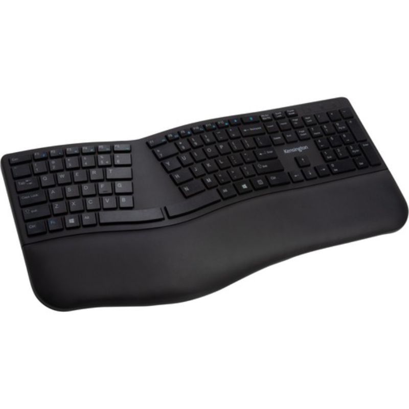 Kensington Pro Fit Ergo Wireless Keyboard-Black - Wireless Connectivity - Blueto