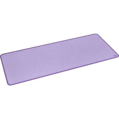 Logitech Studio Series Mouse Pad in lavender, 300mm x 700mm, features a soft surface, anti-slip base, and spill-resistant design.