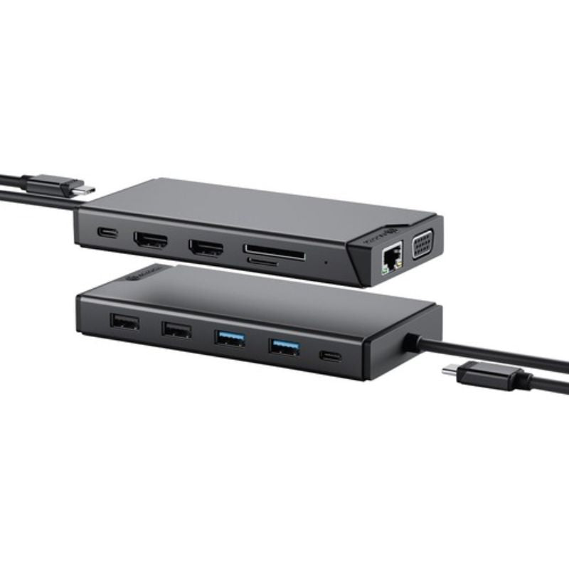 Alogic USB-C 12-in-1 Dual Display Mini Dock - MV2 - 3 Displays Supported - 1920