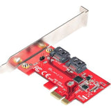 StarTech.com PCIe SATA Card for adding two SATA III (6Gbps) drives, compatible with major OS, easy plug-and-play installation.