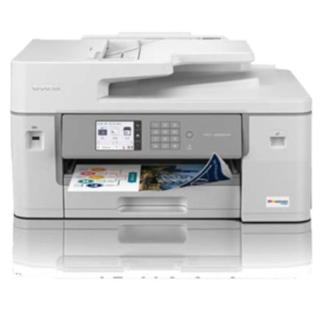 Brother MFCJ6555DWXL A3 Inkjet Multi-Function Printer, offering fast print speeds, copy, scan, fax, and 2 years of ink included.