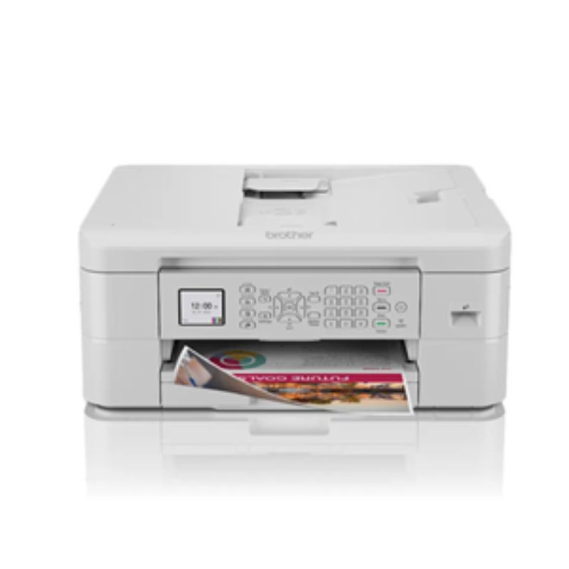 Brother MFCJ1010DW Colour Inkjet MFC Printer with WiFi, featuring all-in-one functionality, compact design, and mobile printing.