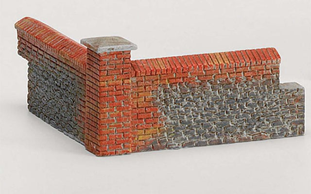 Hornby Brick Walling Corners for model railways, adding realistic architectural details to urban and village layouts.