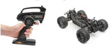 1/8 scale monster truck with 2.4GHz radio, HPI brushless motor, durable chassis, and striking chrome wheels for thrilling off-road adventures.