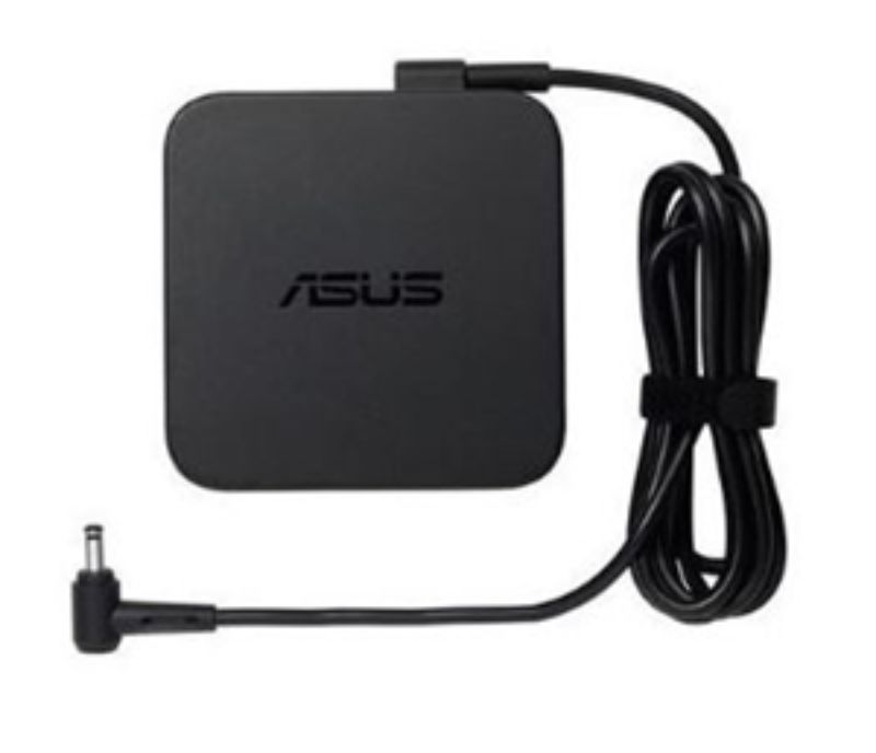 Lightweight ASUS 65W AC adapter for Zenbook models, featuring USB charging and compact design for travel convenience.