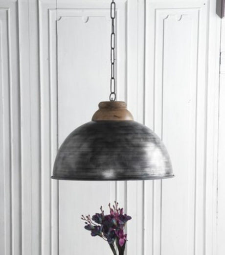 Sleek 52cm steel hanging light fixture, ideal for modern decor, providing elegant illumination for any space.