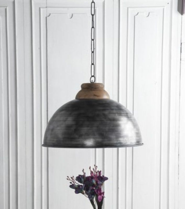 Sleek 52cm steel hanging light fixture, ideal for modern decor, providing elegant illumination for any space.