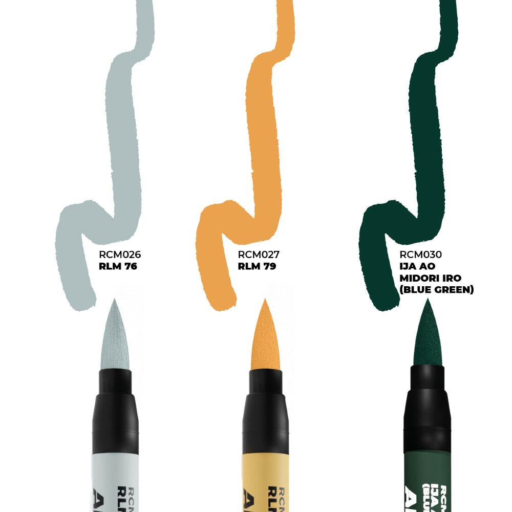 AK Interactive - RC Markers - Wwii Axis Aircraft Squiggle Camouflage Colors