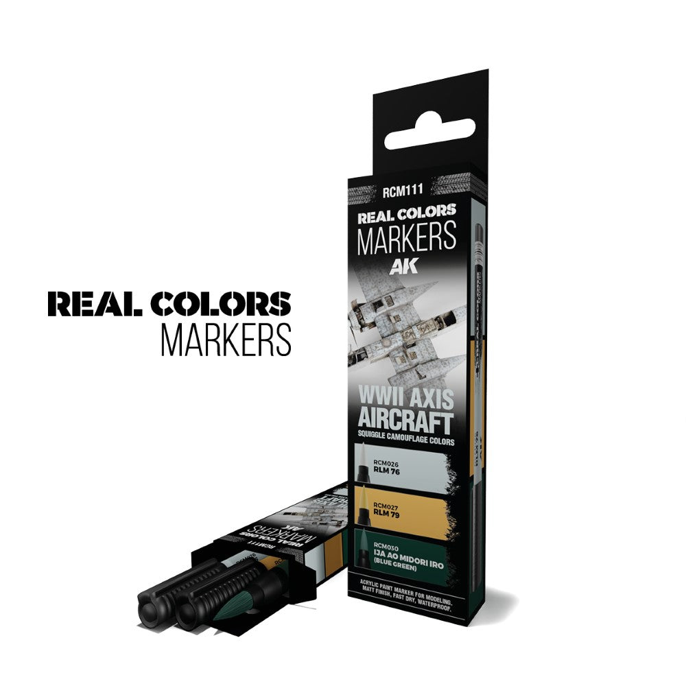 AK Interactive - RC Markers - Wwii Axis Aircraft Squiggle Camouflage Colors