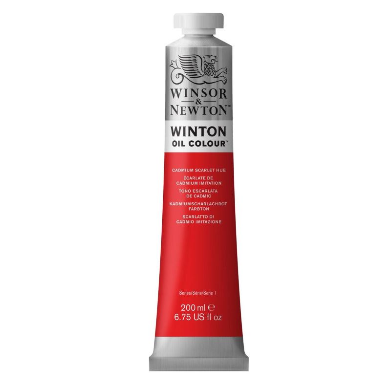 Winsor & Newton Winton Oil Paints 200ml  CADMIUM SCARLET HUE 107