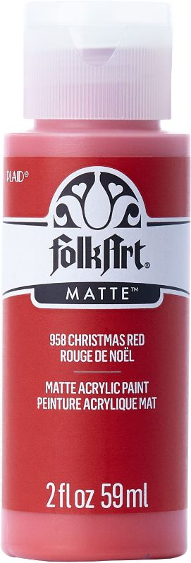 Folk Art Acrylic Paint 2oz/59ml  CHRISTMAS RED JA958