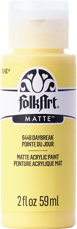 Folk Art Daybreak 6448 acrylic paint in a 2oz pot, vibrant shade perfect for versatile arts and crafts projects.