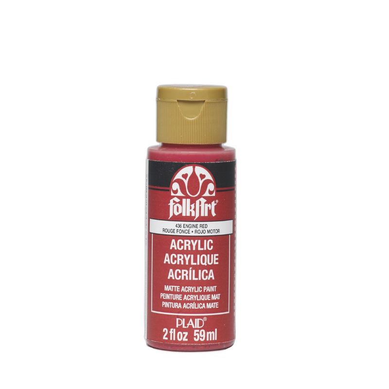 Folk Art Acrylic Paint 2oz/59ml  ENGINE RED K436