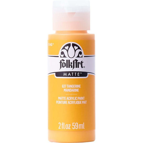 Folk Art Acrylic Paint 2oz in Tangerine (JA627) offers vibrant color, creamy texture, and excellent coverage for diverse projects.