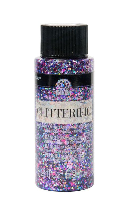 Folk Art Glitterific Acrylic Paint 20z PRINCESS 5931E, shimmering glitter paint for vibrant crafts on various surfaces.