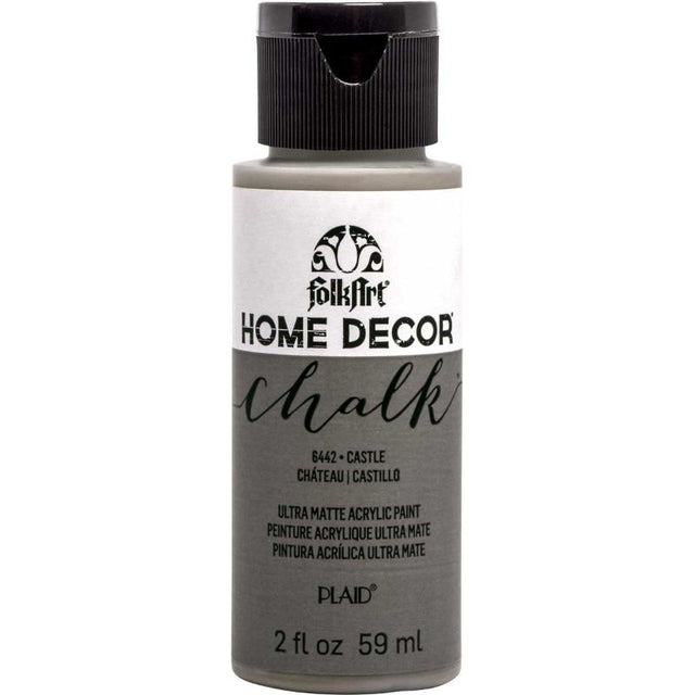 Folk Art CASTLE 6442 chalk acrylic paint in 2oz, ultra-matte finish for versatile home decor and crafting projects.