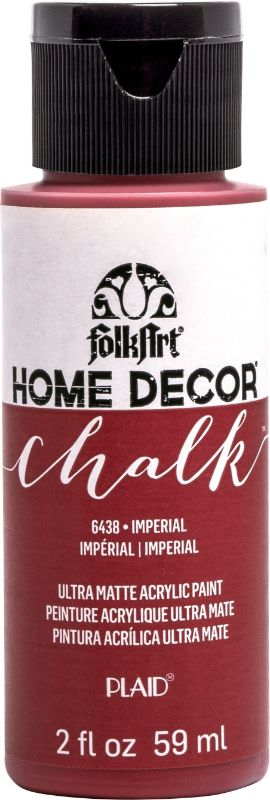 Folk Art Home Decor Chalk Acrylic Paint in IMPERIAL 6438, a versatile 2oz paint for DIY projects with an ultra-matte finish.