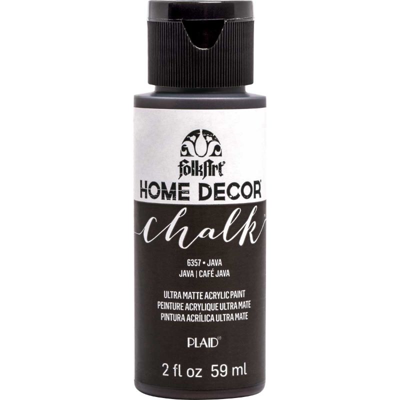 FolkArt JAVA 6357 chalk acrylic paint in 2oz, featuring rich pigmentation for versatile DIY home decor projects.