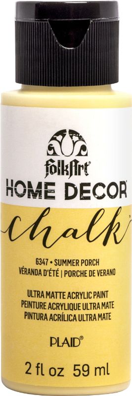 Folk Art Home Decor Chalk Paint in SUMMER PORCH, 2oz, ultra-matte finish, ideal for furniture and crafts. Non-toxic and easy clean-up.