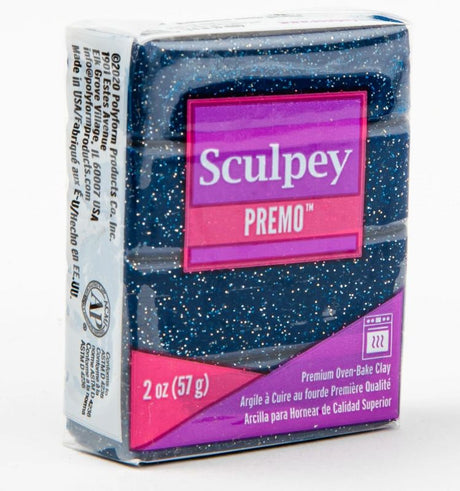 Oven Bake Clay GALAXY GLITTER in vibrant colors, perfect for jewelry and home décor, stays soft until baked for creative projects.