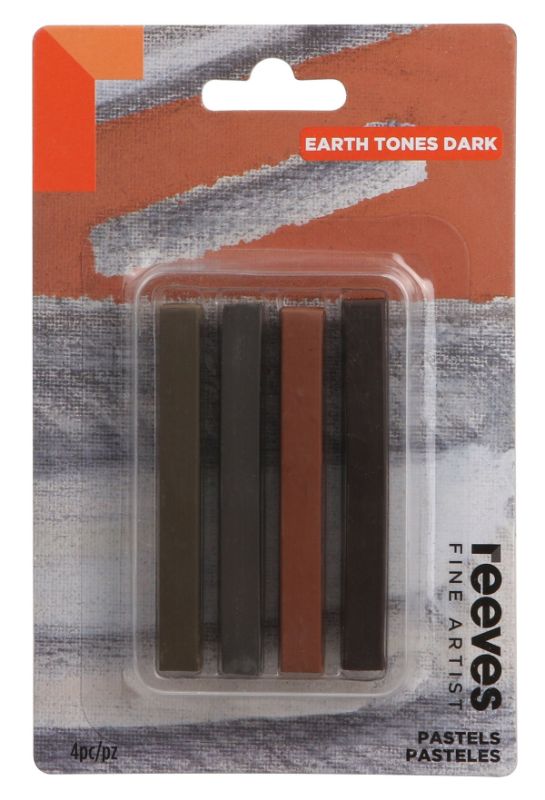Reeves Fine Artist Pastels - Pack Of 4 EARTH TONES DK