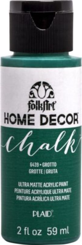 Folk Art GROTTO chalk acrylic paint in 2oz, ideal for DIY projects with an ultra-matte finish and vibrant pigment on various surfaces.