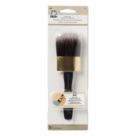 Folk Art Base Coat Brush Smooth 50718, 1-inch wide brush for precise, smooth painting on intricate details and surfaces.