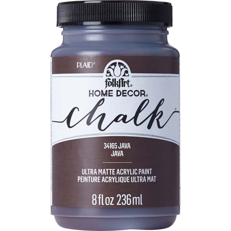 Folk Art Home Decor Chalk Acrylic Paint 8oz/236ml  JAVA