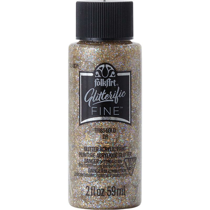 Folk Art Glitterific Acrylic Paint 20z/59ml GOLD 11863