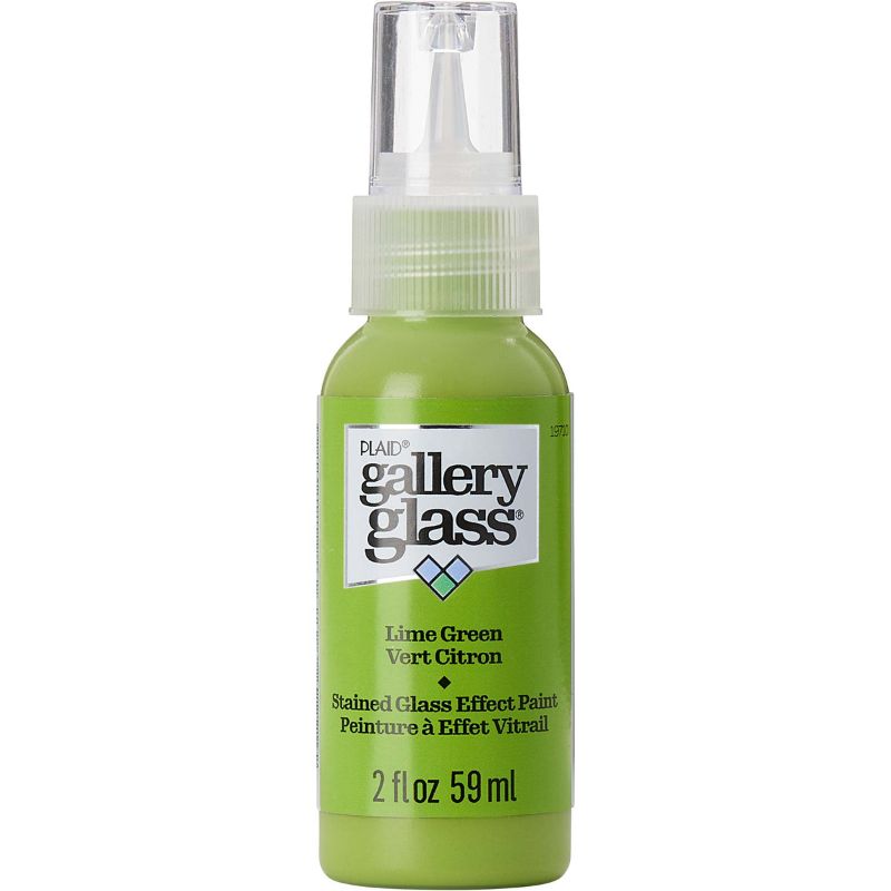 Plaid Gallery Stained Glass Paint 59ml LIME GREEN T 19710