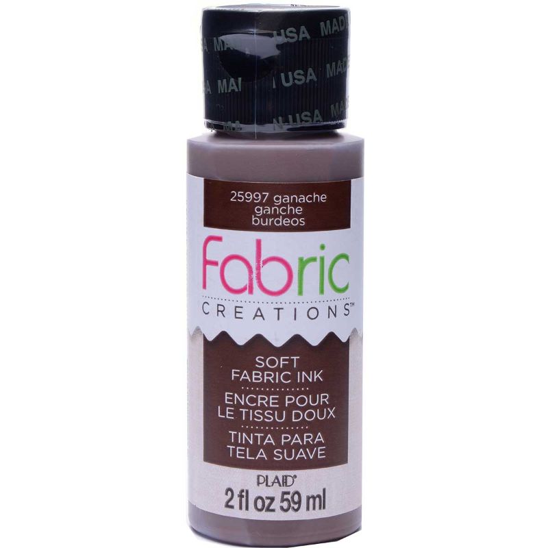 Bottle of Fabric Creations Soft Fabric Ink in GANACHE, perfect for DIY projects, stamping, and creating washable textile designs.