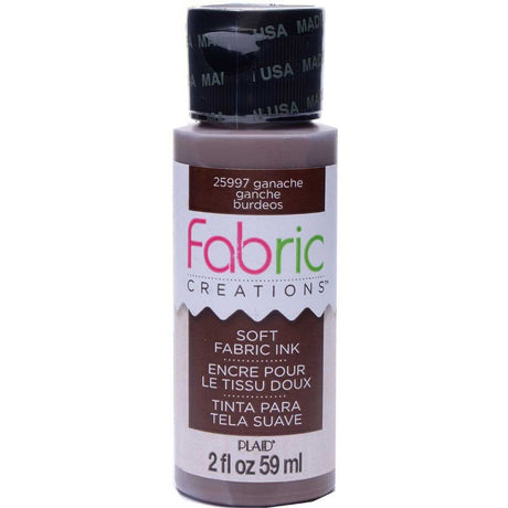 Bottle of Fabric Creations Soft Fabric Ink in GANACHE, perfect for DIY projects, stamping, and creating washable textile designs.