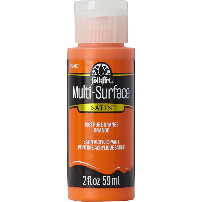 Folk Art Multi-surface Acrylic Paint 2oz/59ml PURE ORANGE 2903