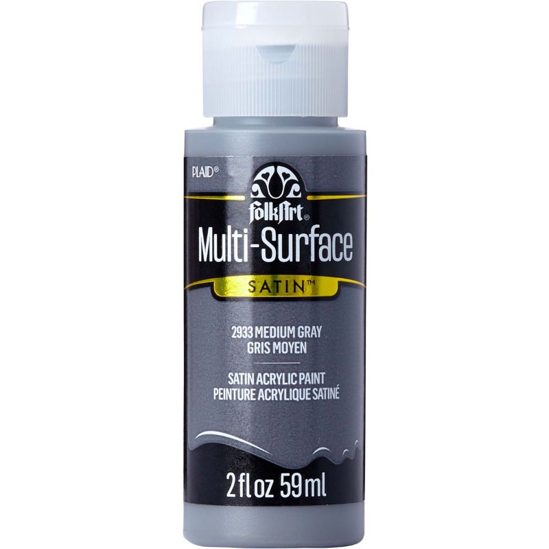 Folk Art Multi-surface Acrylic Paint 2oz/59ml MEDIUM GRAY 2933