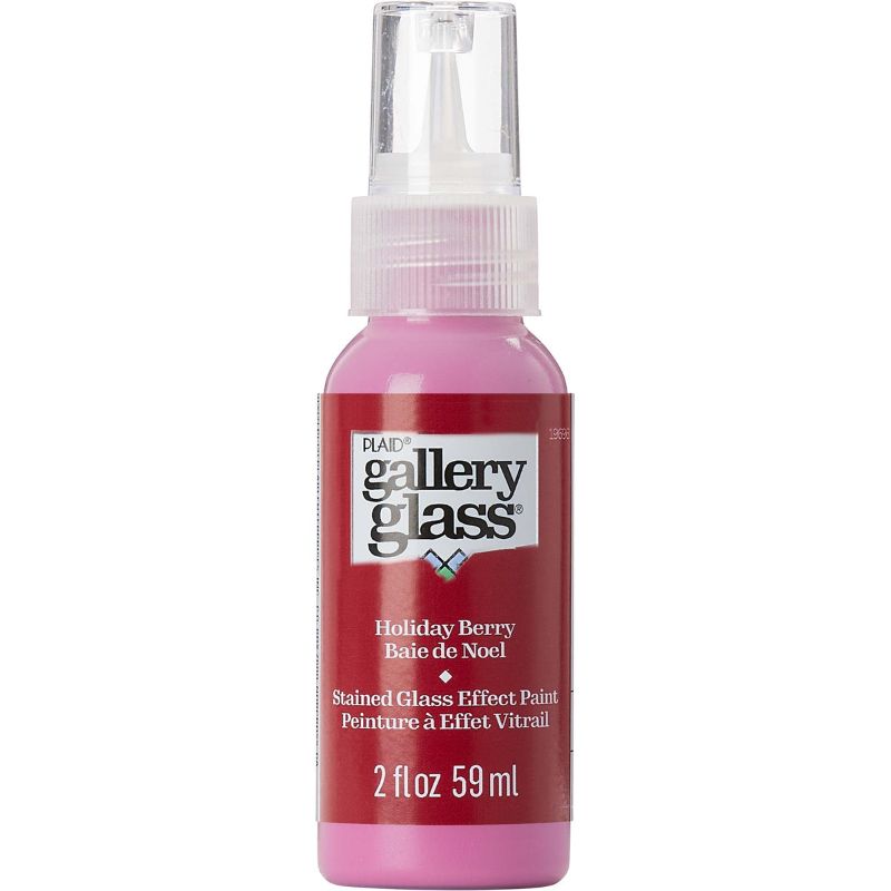 Plaid Gallery Stained Glass Paint 59ml HOLIDAY BERRY T 19696