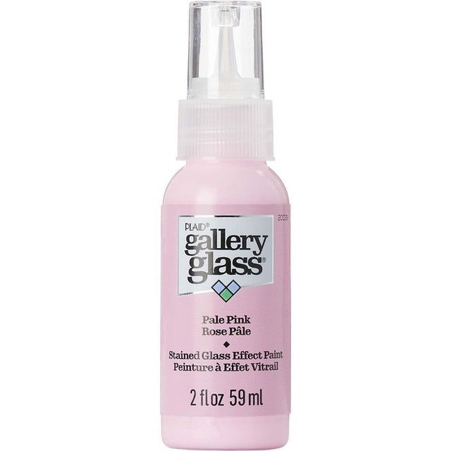 Pale Pink stained glass paint in a 59ml bottle, perfect for creating vibrant, realistic glass designs and suncatchers.