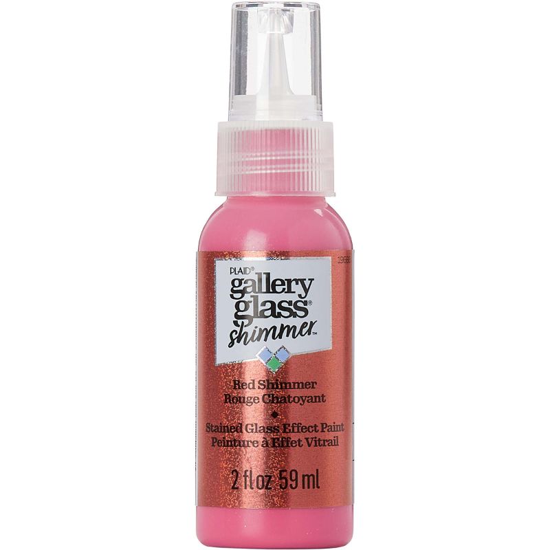 Plaid Gallery Stained Glass Paint 59ml RED SHIMMER T 19686