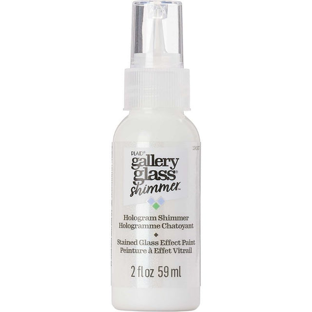 Holographic shimmer stained glass paint for vibrant, artistic designs on glass, mirrors, and more; 59ml bottle.