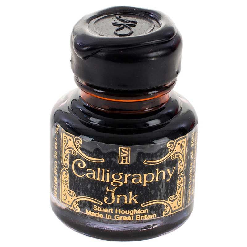 30ml bottle of Manuscript Dip Pen Calligraphy Ink in rich sepia, perfect for smooth, vibrant calligraphy and lettering projects.