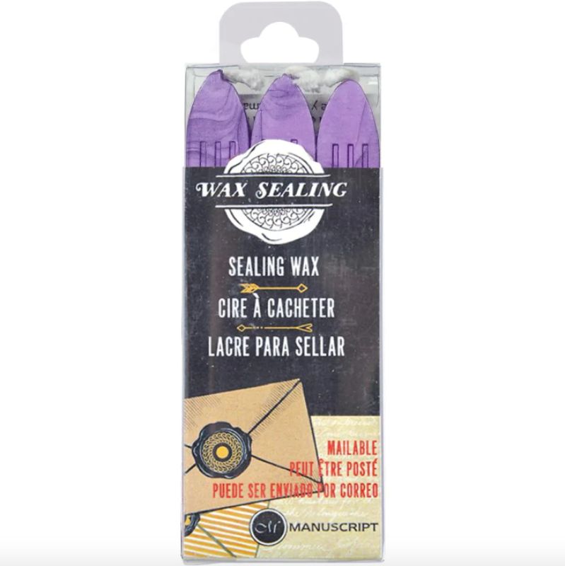 Manuscript Sealing Wax With Wick Pack Of 3 LILAC MSH7633LIL