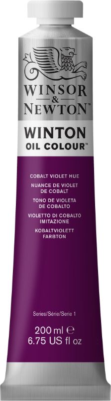 Cobalt Violet Hue 194 oil paint in 200ml tube, featuring high pigment load and excellent lightfastness for lasting artwork.