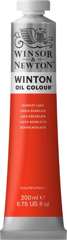 Winsor & Newton Winton Oil Paints 200ml  SCARLET LAKE 603