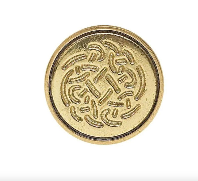 Intricate Celtic Rose wax seal set for elegant crafting, includes 17mm ceramic seal and red wax stick for unique impressions.